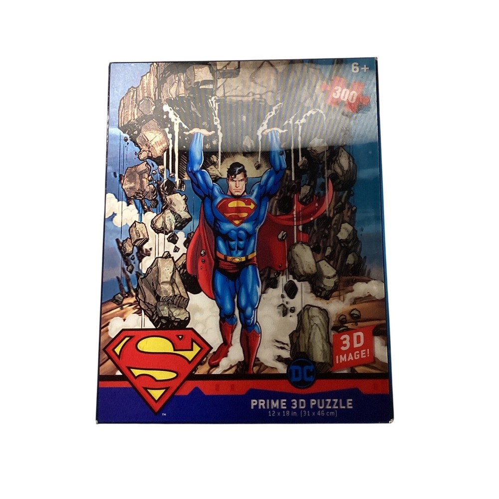 DC Comics Superman Prime 3D Puzzle 300 Piece‎ Jigsaw Lenticular 12x18 New